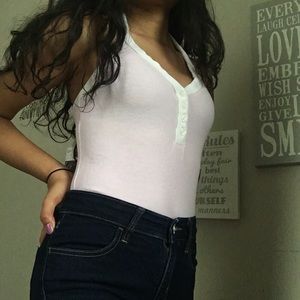 Pink Halter Top Bodysuit